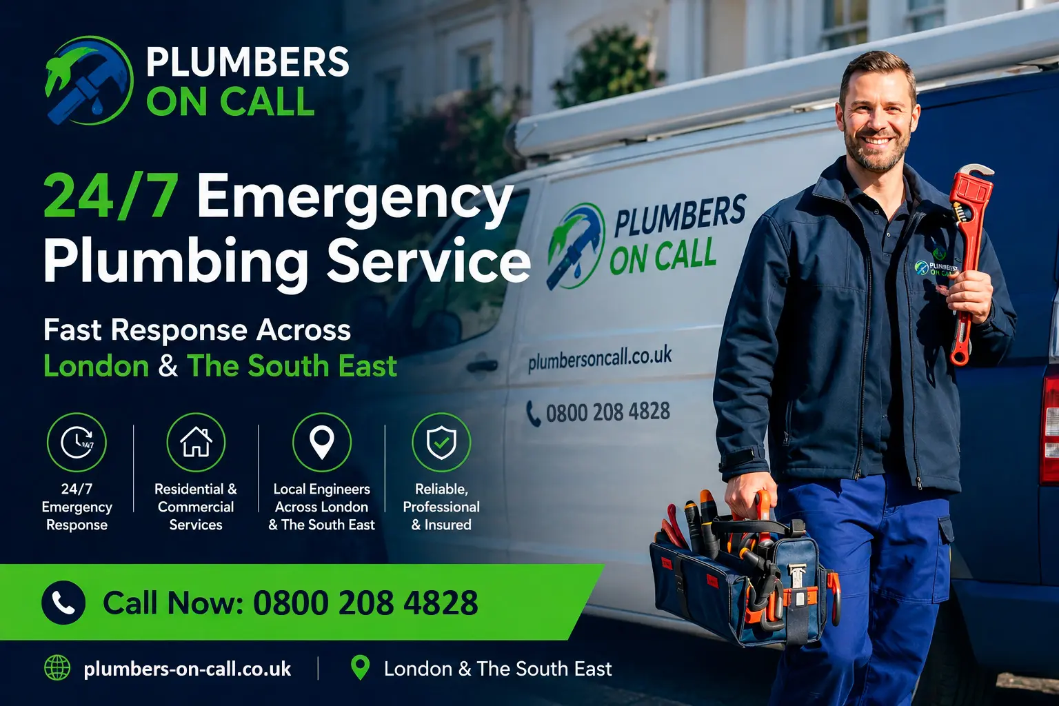 Plumbers On Call Banner